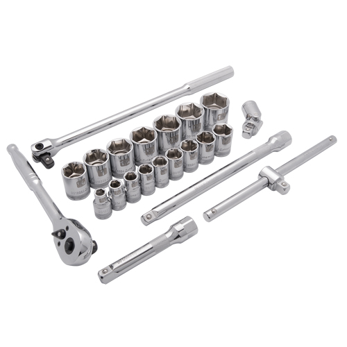 SAE Socket Set, 22 Pcs, 1/2" Drive Size Distribution Jean Lapalme