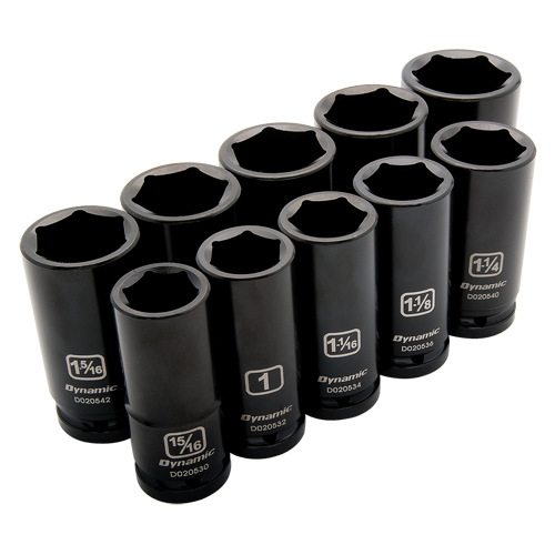 Jeu de douilles SAE, 10 Mcx, Chocs, Prise de 3/4", Profond Distribution Jean Lapalme