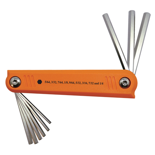 Folding Hex Key Set, 9 Pcs., Imperial Distribution Jean Lapalme