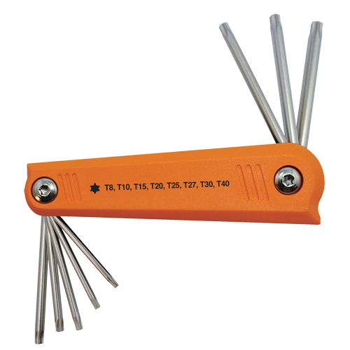 Folding Hex Key Set, 8 Pcs., Torx&reg; Distribution Jean Lapalme
