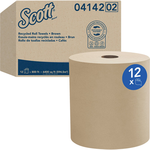 Serviettes en rouleaux durs Universel  de Scott, 1 pli, Standard, 800' lo Distribution Jean Lapalme
