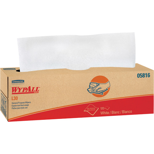 Essuie-tout &agrave; usage g&eacute;n&eacute;ral L30 WypAll, Tout usage, 16-2/5" lo x 9-4/5" la Distribution Jean Lapalme