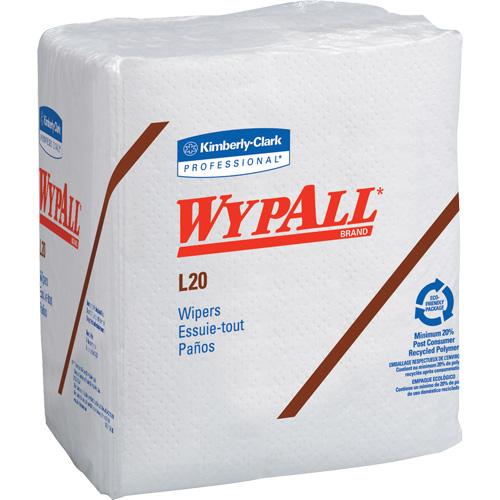 Serviettes jetables L20 WypAll, Tout usage, 12-1/2" lo x 12" la Distribution Jean Lapalme