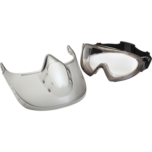 Lunettes de s&eacute;curit&eacute; Capstone Shield avec &eacute;cran facial amovible, Lentille Transparent, Antibu&eacute;e, Ventilation Directe/Ferm&eacute; Distribution Jean Lapalme