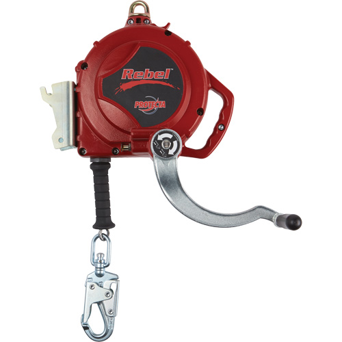 Rebel Self-Retracting Lifeline, 50', Galvanized Steel, Swivel Distribution Jean Lapalme