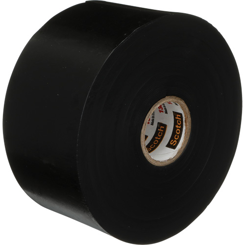 Ruban d'&eacute;pissage sans support en caoutchouc de calibre professionnel Scotch, 50,8 mm (2") la x 9 m (30') lo, 30 mils, Noir Distribution Jean Lapalme