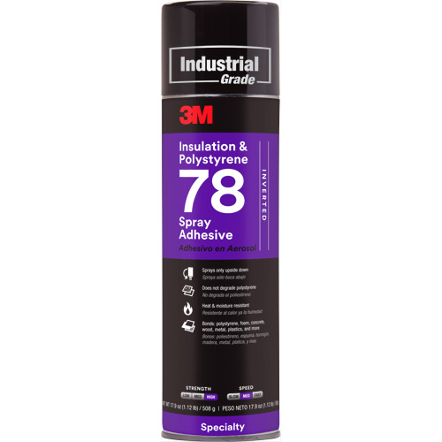 Polystyrene Foam Insulation 78 Spray Adhesive, 24 oz., Aerosol Can, Clear Distribution Jean Lapalme