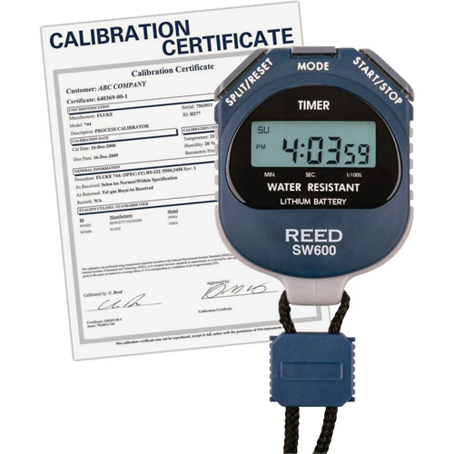 Chronom&egrave;tre REED SW600 avec certificat de calibration, Num&eacute;rique, R&eacute;sistant &agrave; l'eau Distribution Jean Lapalme