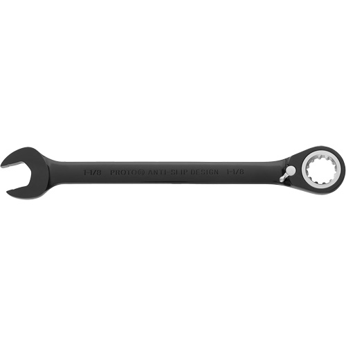 Reversible Combination Ratchet Wrench, 4/6/12 Point, 1-1/8", Black/Chrome Finish Distribution Jean Lapalme