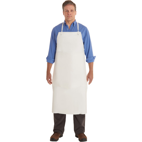 Tablier en PVC AlphaTec 56-101, PVC/Vinyle, Blanc, 33" la x 44" lo Distribution Jean Lapalme
