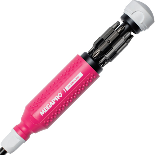 Tournevis multi embouts Original Pink 15-en-1, 8-37/50" lo, Prise Textur&eacute; Distribution Jean Lapalme