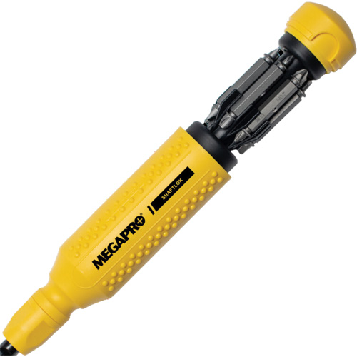 Original SHAFTLOK 15-in-1 Multi-Bit Screwdriver, 8-37/50" L, Textured Handle Distribution Jean Lapalme