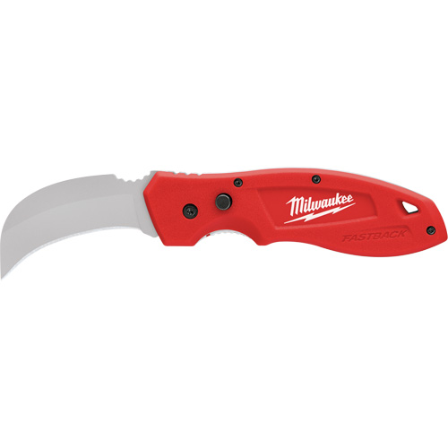 FastBack Hawk Bill Folding Knife, 2-1/4" Blade, Stainless Steel Blade, Plastic Handle Distribution Jean Lapalme