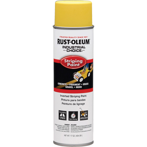 Peinture de traçage en a&eacute;rosol syst&egrave;me S1600 Industrial Choice applicable en position invers&eacute;e, Jaune, 18 oz, Canette a&eacute;rosol Distribution Jean Lapalme