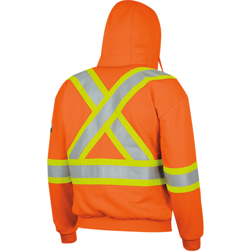 338SF Flame-Resistant Zip Style Hoodie, Men's, X-Large, High Visibility Orange, 22 cal/cm² Distribution Jean Lapalme