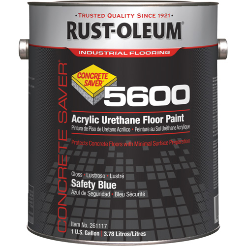 Peinture d'acrylique pour plancher Concrete Saver 5600 System, 1 gal., &agrave; l'eau, Brillant, Bleu Distribution Jean Lapalme