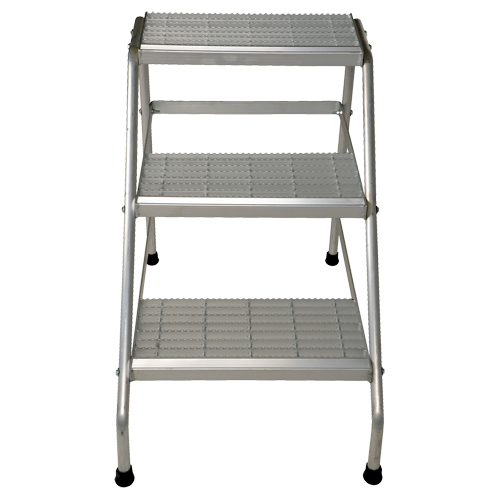 Escabeau en aluminium, 3 marches, 34-9/16" x 22-13/16" x Hauteur 30" Distribution Jean Lapalme