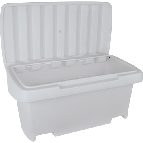 Heavy-Duty Outdoor Salt and Sand Storage Container, 24" x 48" x 24", 10 cu. Ft., Grey Distribution Jean Lapalme
