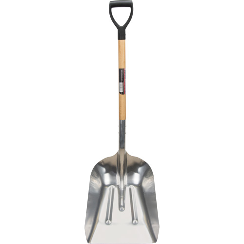 Scoop Shovel, Wood, Aluminum Blade, D-Grip Handle, 24-1/2" Length Distribution Jean Lapalme