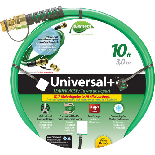 Tuyau Leader Element Universal+, PVC, 1/2" dia x 10' Distribution Jean Lapalme