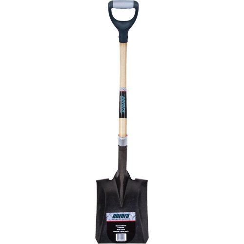 Heavy-Duty Square Shovel, Hardwood, Carbon Steel Blade, D-Grip Handle, 30" Long Distribution Jean Lapalme