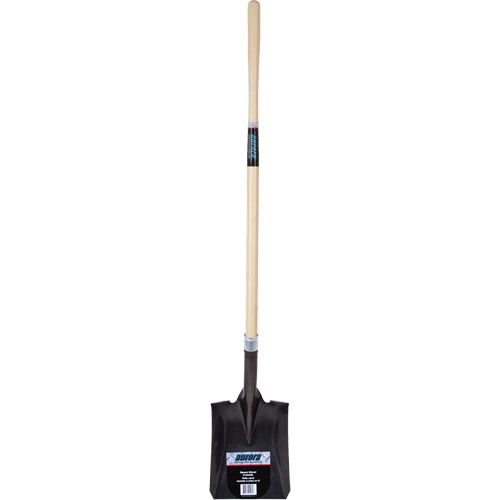 Heavy-Duty Square Shovel, Hardwood, Carbon Steel Blade, Straight Handle, 48" Long Distribution Jean Lapalme