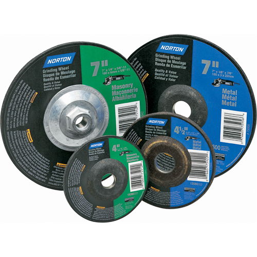 Gemini&reg; Depressed Centre Grinding Wheels, 4" x 1/4", 5/8" Arbor, Aluminum Oxide, Type 27 Distribution Jean Lapalme
