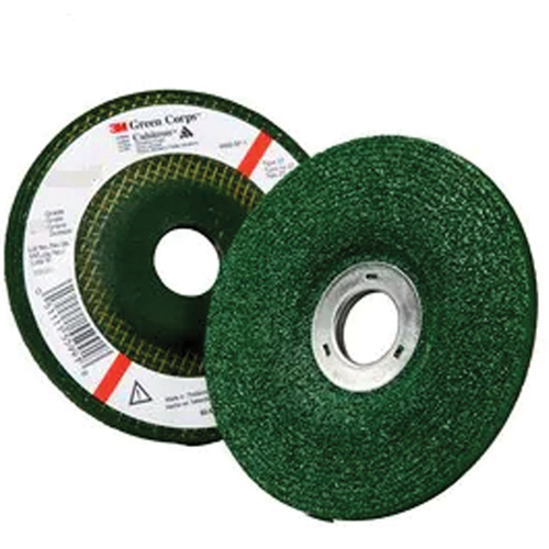 Green Corps Depressed Centre Wheel, 4-1/2" x 1/4", 7/8" Arbor, Aluminum Oxide, Type 27 Distribution Jean Lapalme