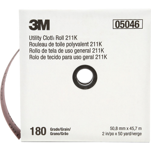 Utility Roll 211K, Aluminum Oxide, 2" W x 150' L, 180 Grit Distribution Jean Lapalme