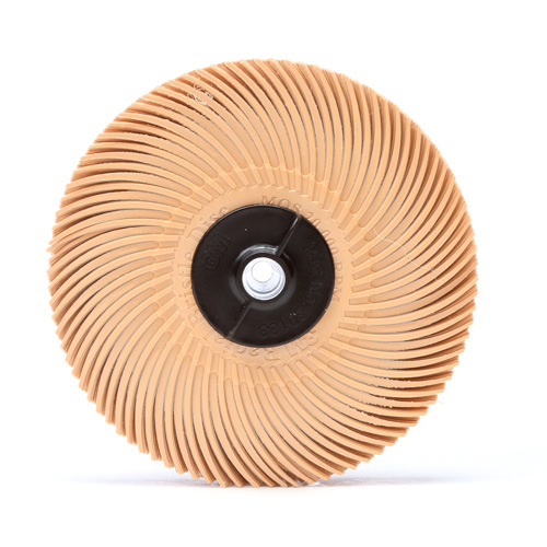 Meule en soie radiale Scotch-Brite, Oxyde d'aluminium, Grain 6 microns, 3" dia. Distribution Jean Lapalme