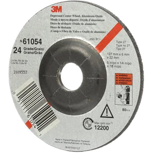 Depressed Centre Grinding Wheel, 5" x 27, Aluminum Oxide Distribution Jean Lapalme