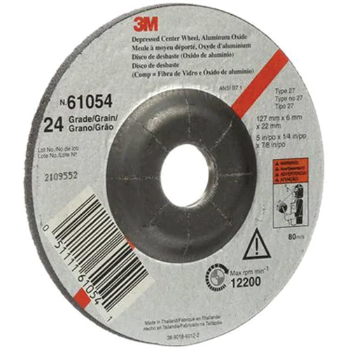 Depressed Centre Grinding Wheel, 5" x 27, Aluminum Oxide Distribution Jean Lapalme