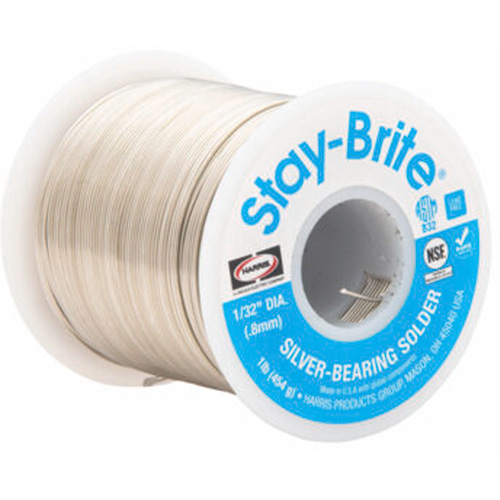 Stay-Brite&reg; Solders, Lead-Free, 96% Tin 4% Silver, Solid Core, 0.09375" Dia. Distribution Jean Lapalme