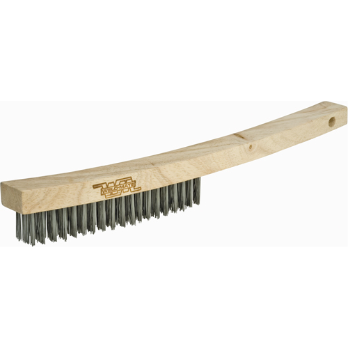 Long Handle Industrial-Duty Scratch Brush, Stainless Steel, 3 x 19 Wire Rows, 13-3/4" Long Distribution Jean Lapalme