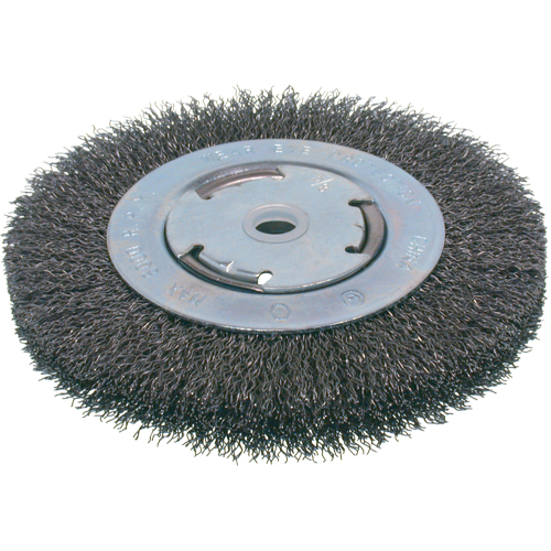 Brosses &eacute;conomiques &agrave; fils cr&ecirc;p&eacute;s - Face moyenne, 8" dia., Fils 0.008, Arbre 2" Distribution Jean Lapalme
