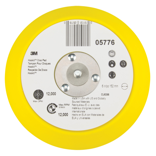 Patin pour disque Hookit, dia 6" Distribution Jean Lapalme