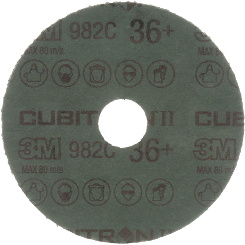 Cubitron II Fibre Discs - 982C, Ceramic Grain, 36+, 5" Dia x 7/8" Arbor Distribution Jean Lapalme