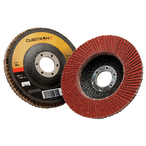 Disque &agrave; lamelles 967A T29 Cubitron II, 4-1/2" x 7/8", Type 29, Grain 40+, C&eacute;ramique Distribution Jean Lapalme