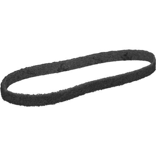 Courroie de conditionnement de surface Scotch-Brite, 1/2" la x 18" lo, Oxyde d'aluminium, Grain Super fin Distribution Jean Lapalme