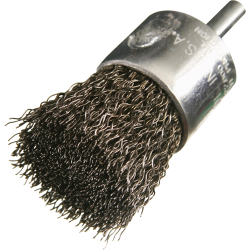 Brosse mont&eacute;es &agrave; fils cr&ecirc;p&eacute;s, 1/2", Fils 0,005", Tige 1/4" Distribution Jean Lapalme