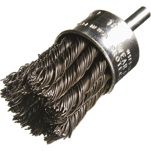 Knotted Wire End Brushes, 3/4" Dia., 0.014" Wire Dia., 1/4" Shank Distribution Jean Lapalme