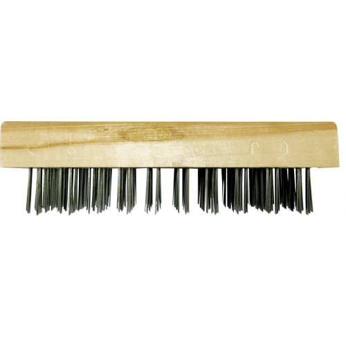 Brosses bloc de boucher &agrave; fils plats, Fil en acier plat, 5 x 10 rangs de fils, Longueur 7-5/8" Distribution Jean Lapalme