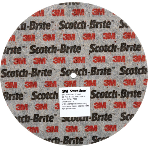 Scotch-Brite EXL Unitized Wheel, 6" x 1/4", 1/4" Arbor, Fine Grit, Silicon Carbide Distribution Jean Lapalme
