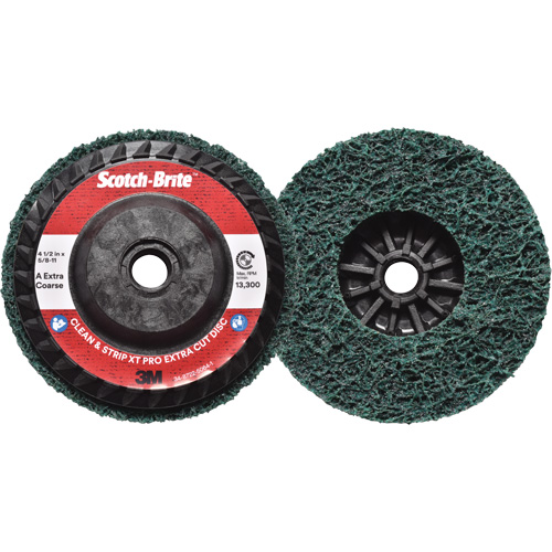 Scotch-Brite Clean & Strip XT Pro Extra Cut Disc, 4-1/2" Dia., Extra Coarse Grit, Aluminum Oxide Distribution Jean Lapalme