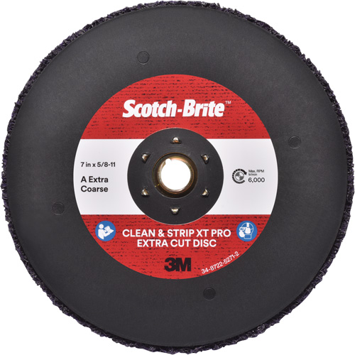 Scotch-Brite Clean & Strip XT Pro Extra Cut Disc, 7" Dia., Extra Coarse Grit, Aluminum Oxide Distribution Jean Lapalme