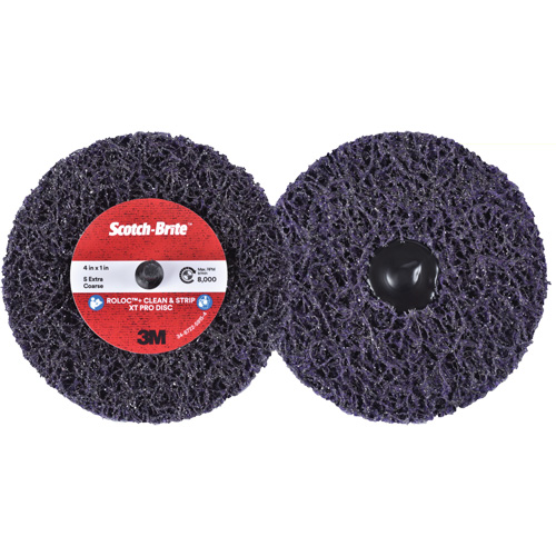 Scotch-Brite Roloc+ Clean & Strip XT Pro Disc, 4" Dia., Extra Coarse Grit, Silicon Carbide Distribution Jean Lapalme