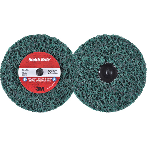 Scotch-Brite Roloc+ Clean & Strip XT Pro Extra Cut Disc, 4" Dia., Extra Coarse Grit, Aluminum Oxide Distribution Jean Lapalme