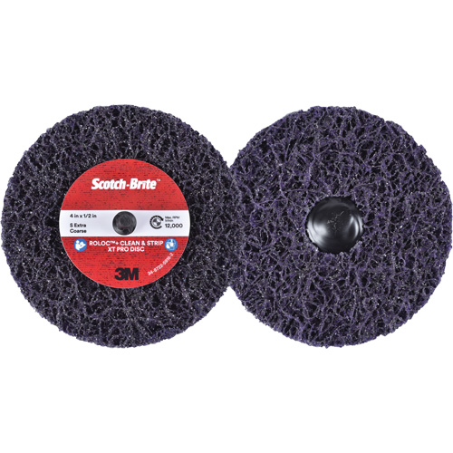 Scotch-Brite Roloc+ Clean & Strip XT Pro Disc, 4" Dia., Extra Coarse Grit, Silicon Carbide Distribution Jean Lapalme