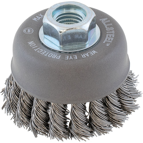 ALLSTEEL Wire Brush, 3" Dia. x 5/8"-11 Arbor Distribution Jean Lapalme