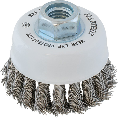 ALLSTEEL Wire Brush, 3" Dia. x 5/8"-11 Arbor Distribution Jean Lapalme